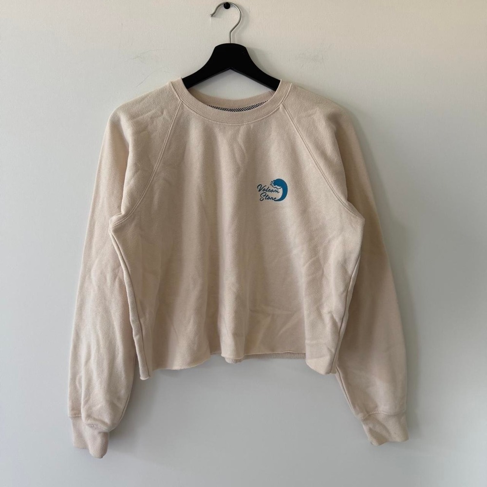 Volcom Crewneck Sweatshirt Womens M Cream